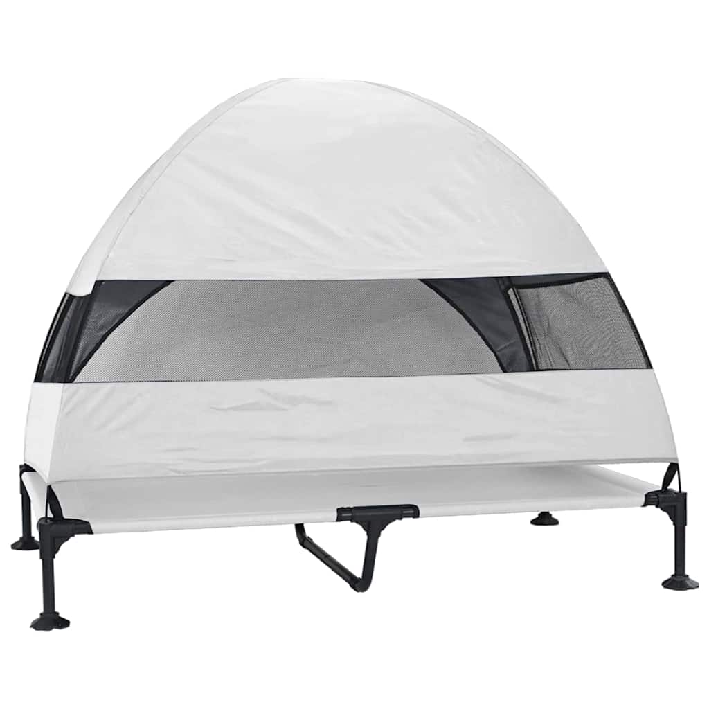 Hochgelegtes Hundebett Hellgrau 127 x 81 x 108 cm