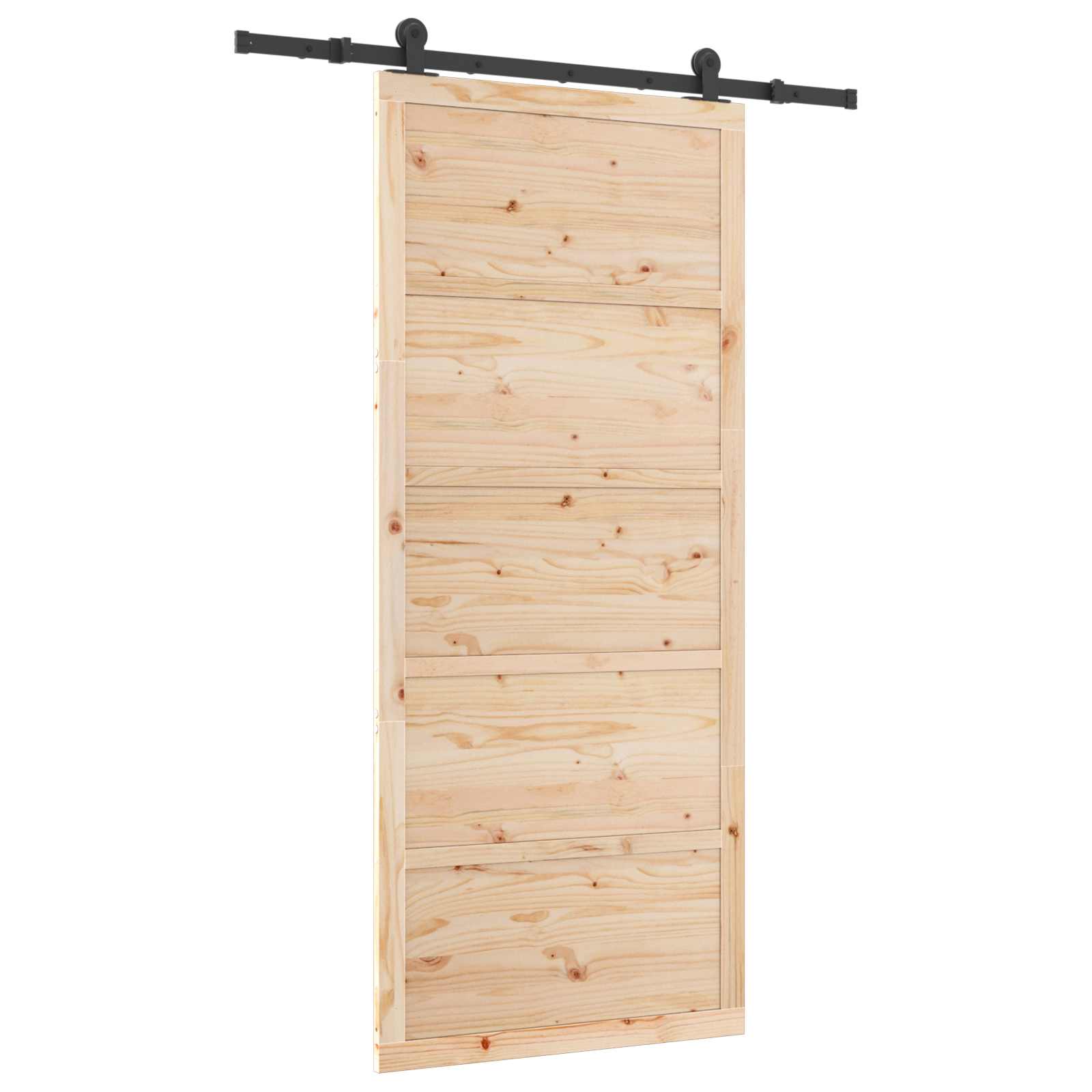 Schiebetür Natur 100 x 208 cm Massives Kiefernholz
