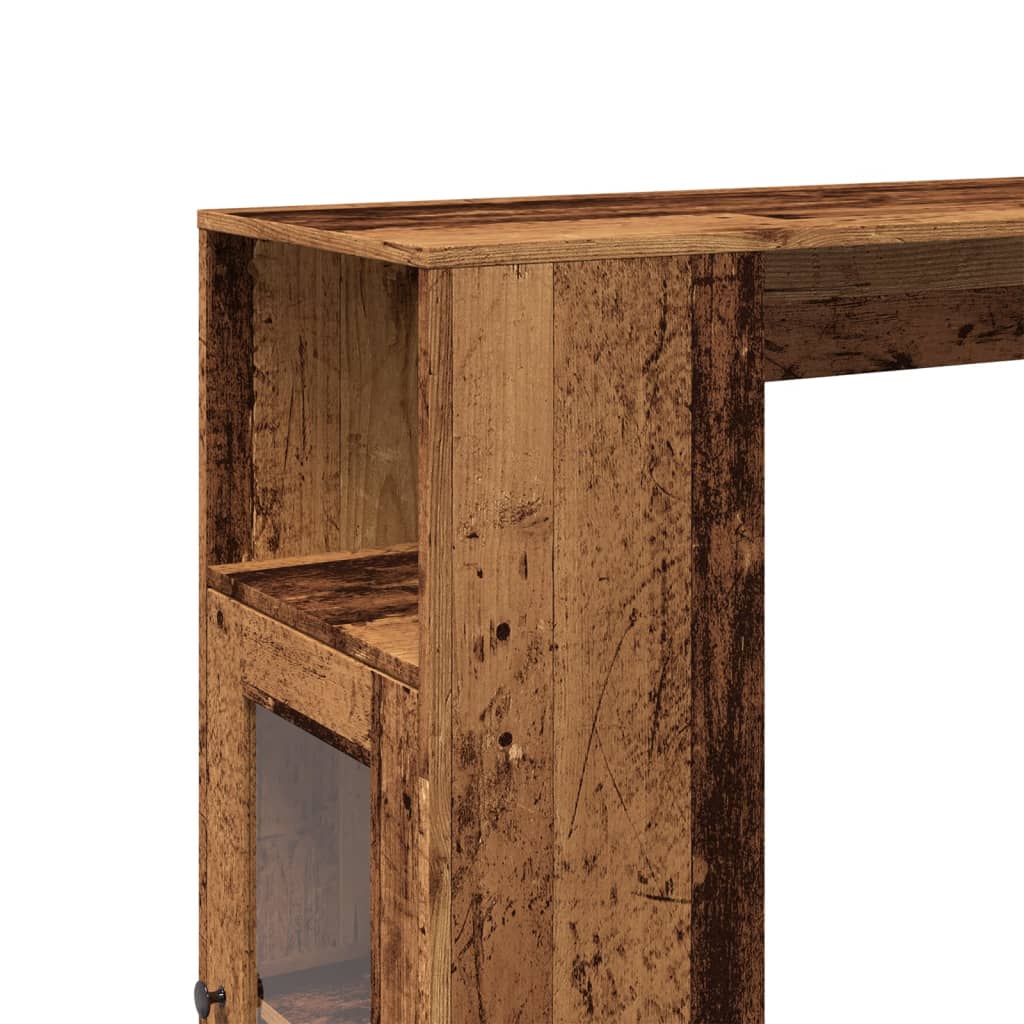 Bartisch Schwarz Eichen-Optik 101 x 40 x 103,5 cm Holzwerkstoff