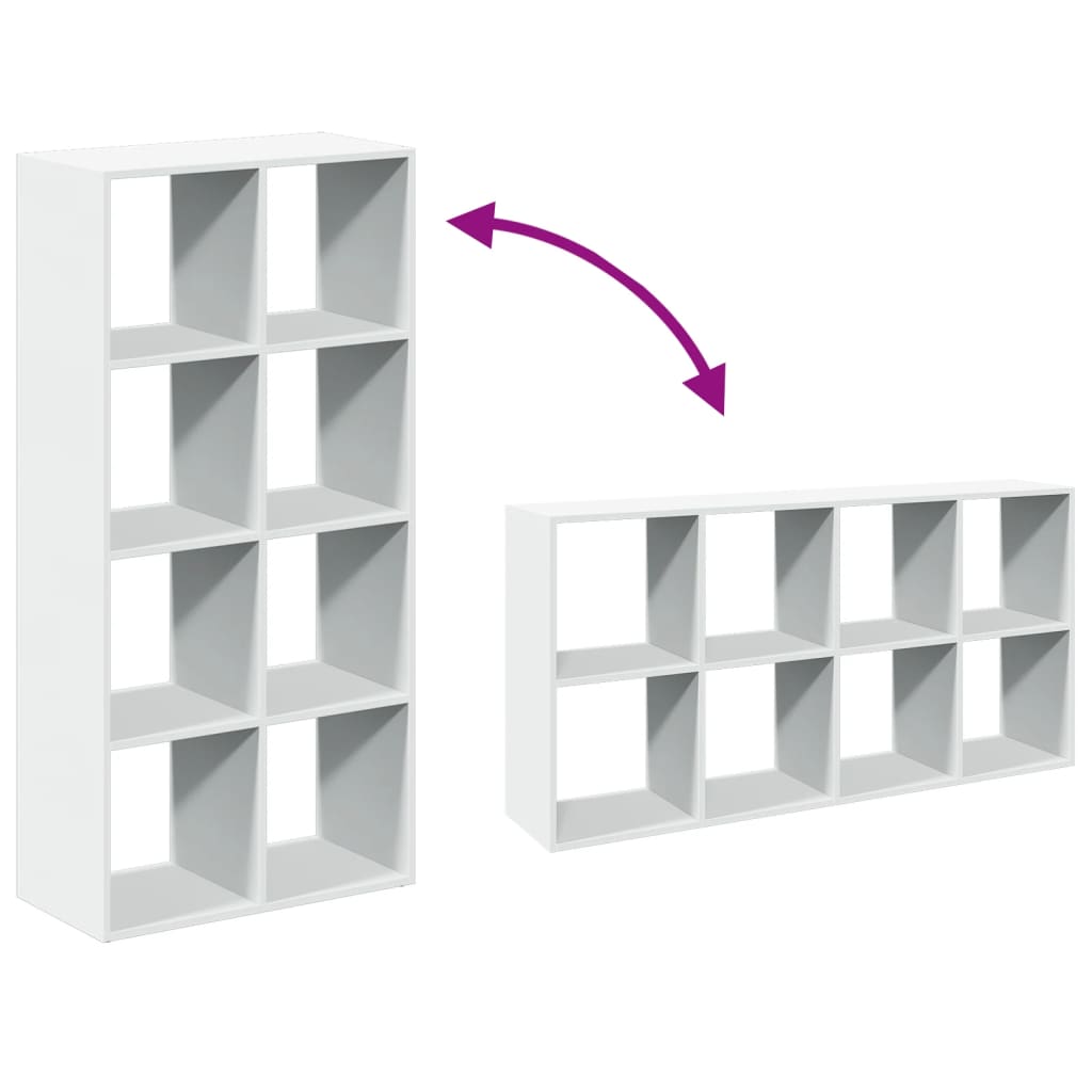 Bücherregal Weiß 137,5x29x137,5 cm Holzwerkstoff