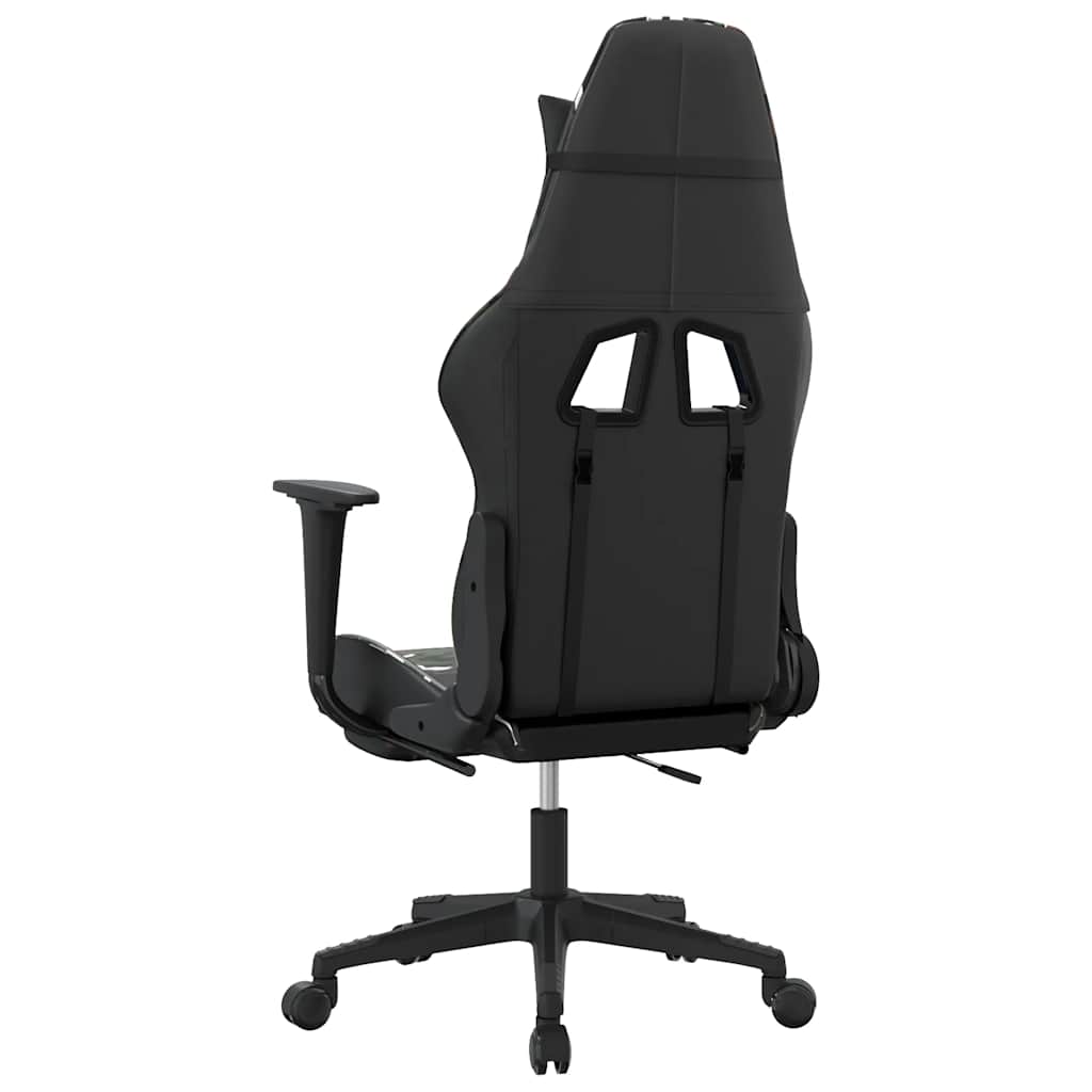 Gaming-Stuhl mit Massagefunktion Schwarz und Blau Kunstleder