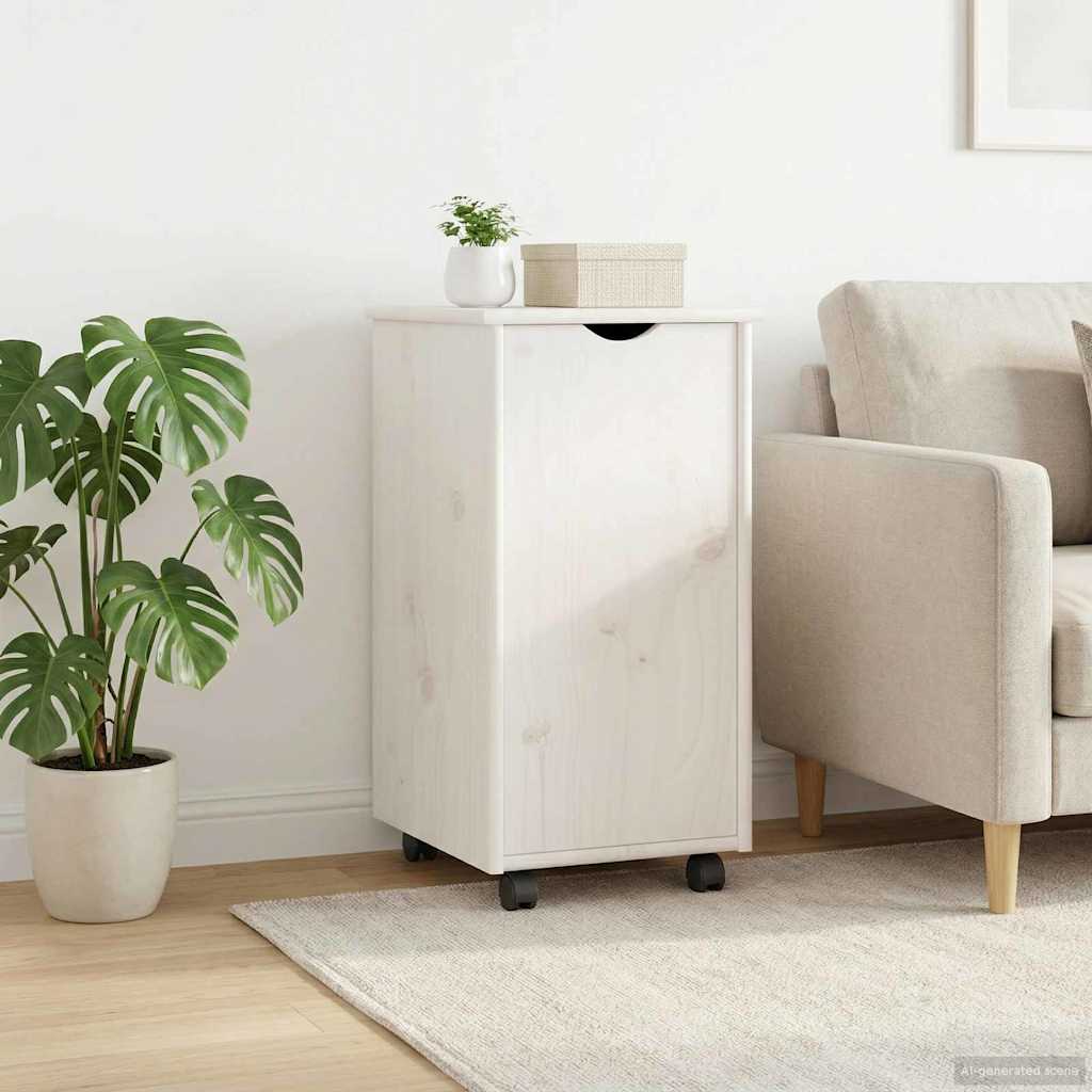 Rollschrank Honigbraun 34 x 39 x 65,5 cm Massivholz Kiefer