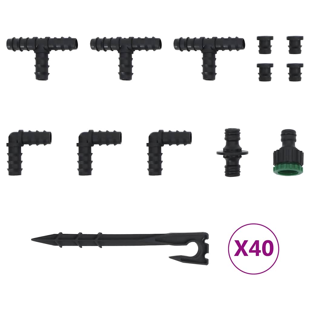 Tropfschlauch Schwarz 0,6" 10 m Gummi