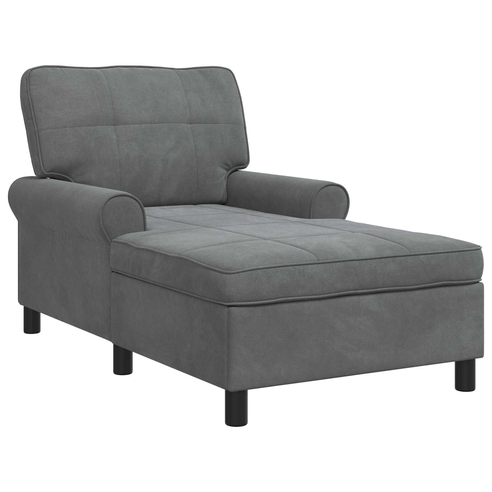 Lounge-Liege mit Kissen Hellgrau 91 x 157 x 91 cm Samt