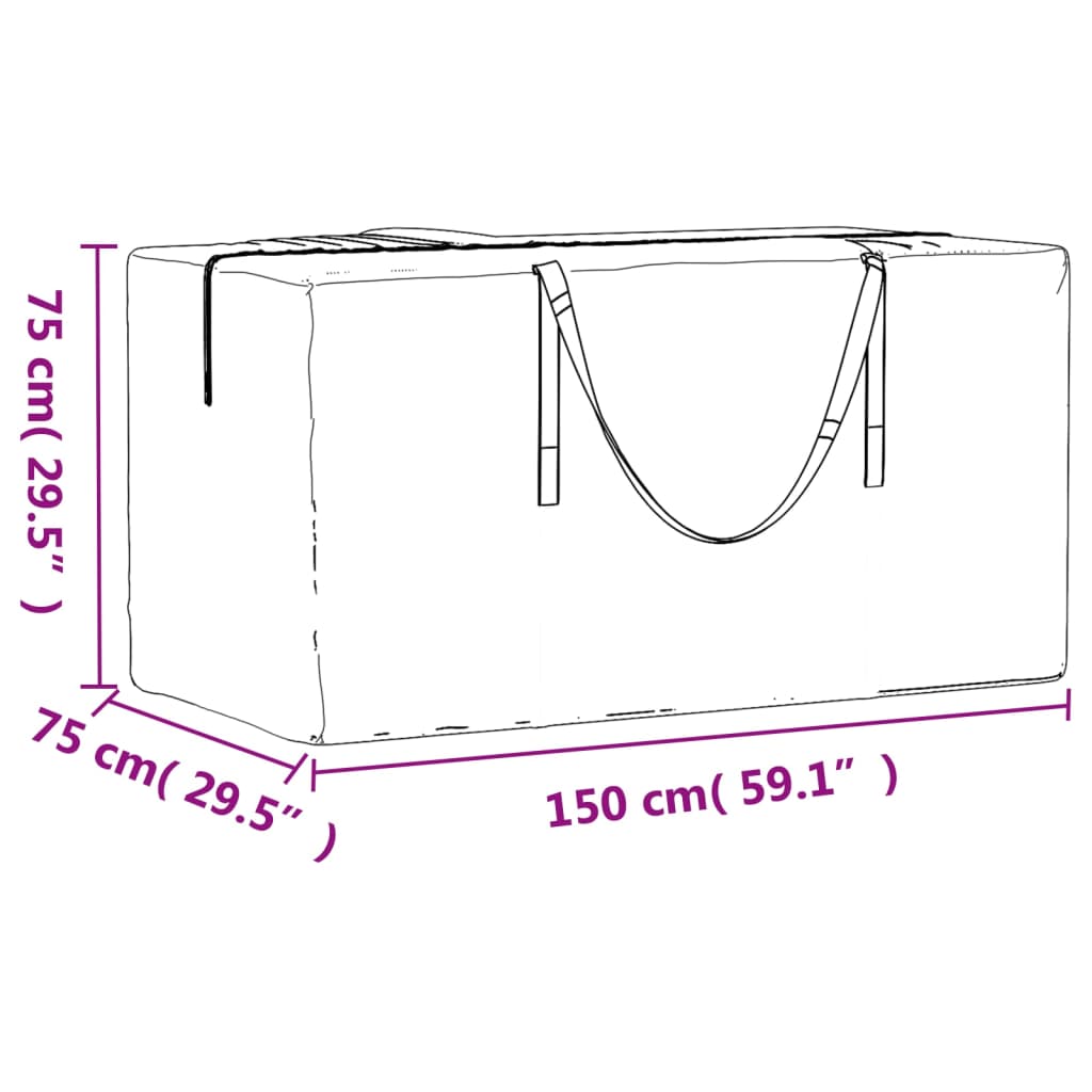 Weihnachtsbaumtasche Schwarz 135x40x55 cm Polyethylen