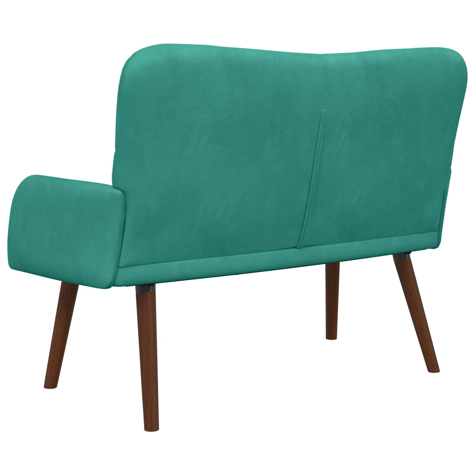 2-Sitzer Sofa Hellgrau 115 x 61 x 87 cm Samt (V)