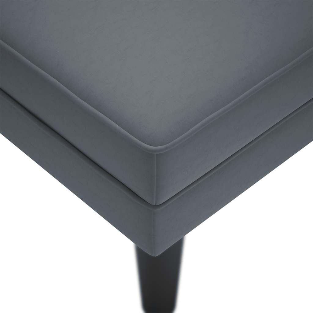 Chaiselongue mit Kissen und Rechter Armlehne Blau Samt