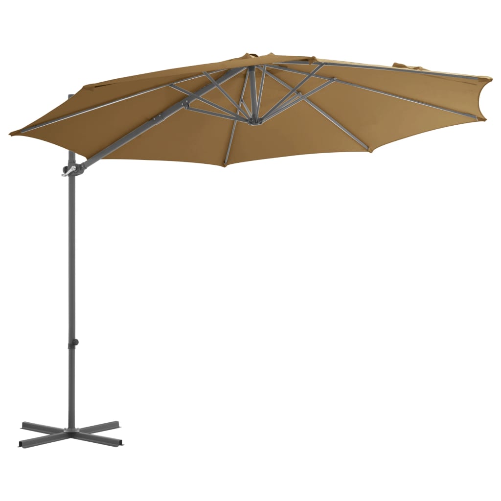 Ampelschirm mit Stahl-Mast 250x250 cm Bordeauxrot
