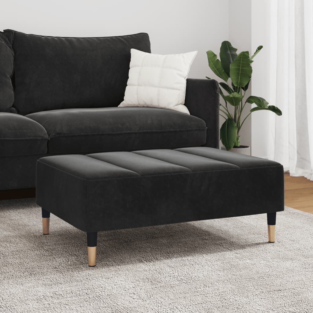 Fußhocker Hellgrau 77x55x31 cm Samt