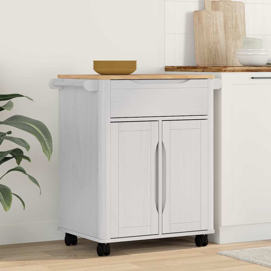 Küchentrolley FLORO Wachsbraun 72,5 x 45 x 80 cm