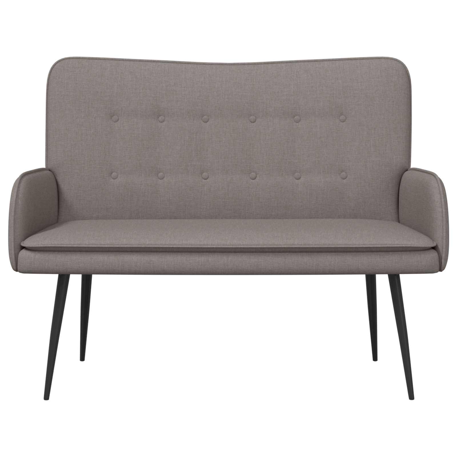 2-Sitzer Sofa Hellgrau 115 x 61 x 87 cm Stoff
