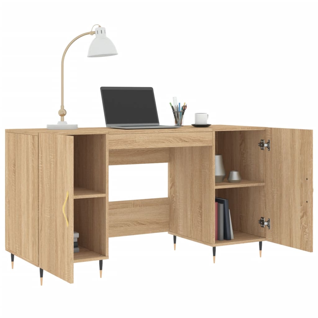 Schreibtisch Betongrau 140x50x75 cm Holzwerkstoff
