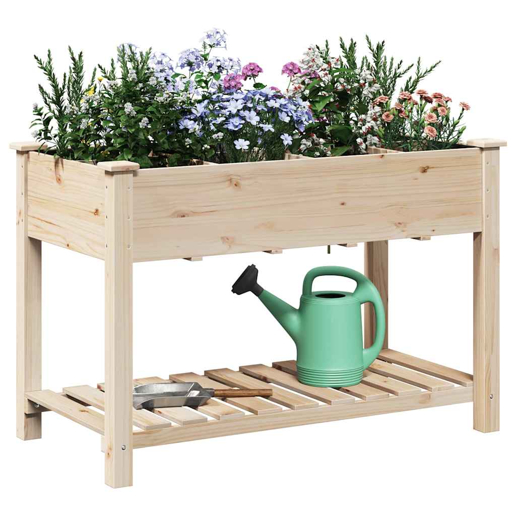 Garten-Pflanzgefäß mit Regal Beige 71 x 37 x 76,5 cm
