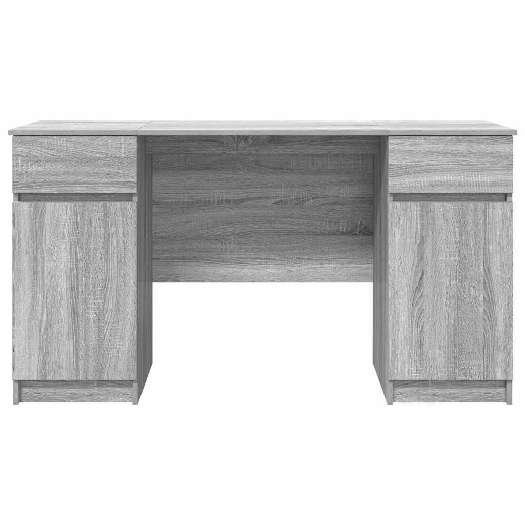 Schreibtisch mit Schubladen Weiß 140 x 49 x 76 cm Holzwerkstoff