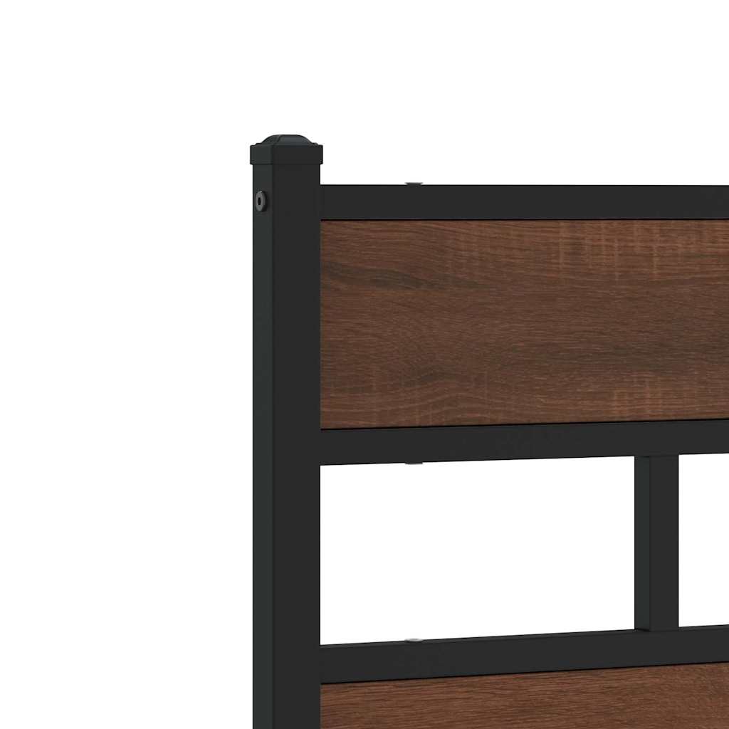 Ersatz-Kopfteil Räuchereiche 100 cm Eisen und Holzwerkstoff