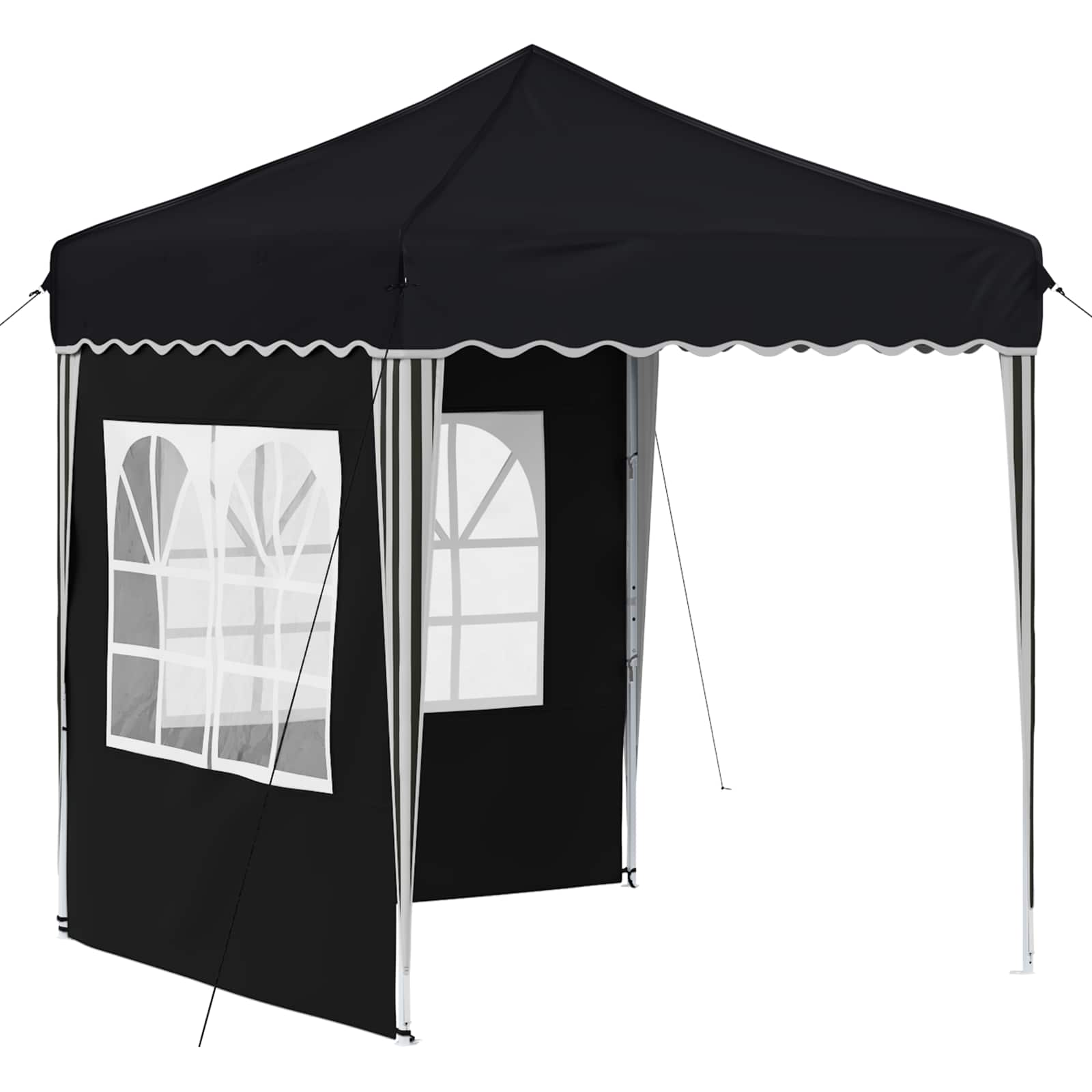 Pop-up Partyzelt 195 x 195 x 245 cm Creme Oxford-Stoff