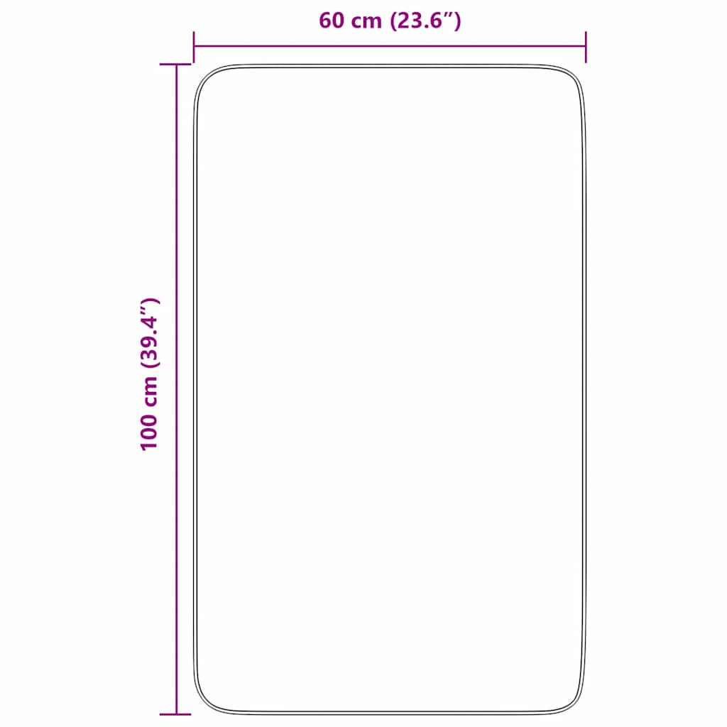 Teppich Shaggy Hochflor NAVARRA Beige 60x100 cm Polyester