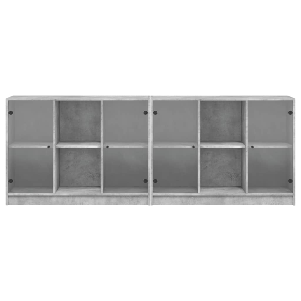 Bücherschrank mit Türen Weiß 204x37x75 cm Holzwerkstoff