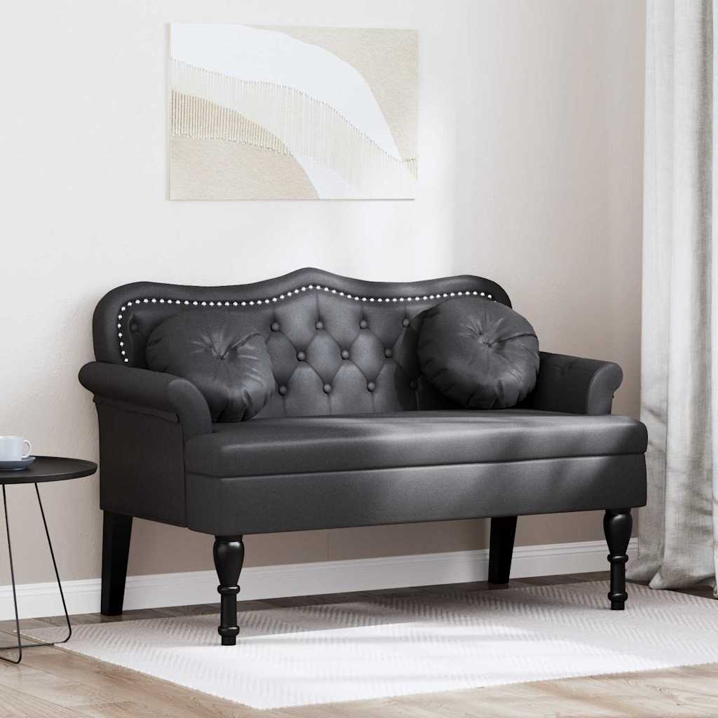 Chesterfield Bank Creme 120,5 x 65 x 75 cm Kunstleder