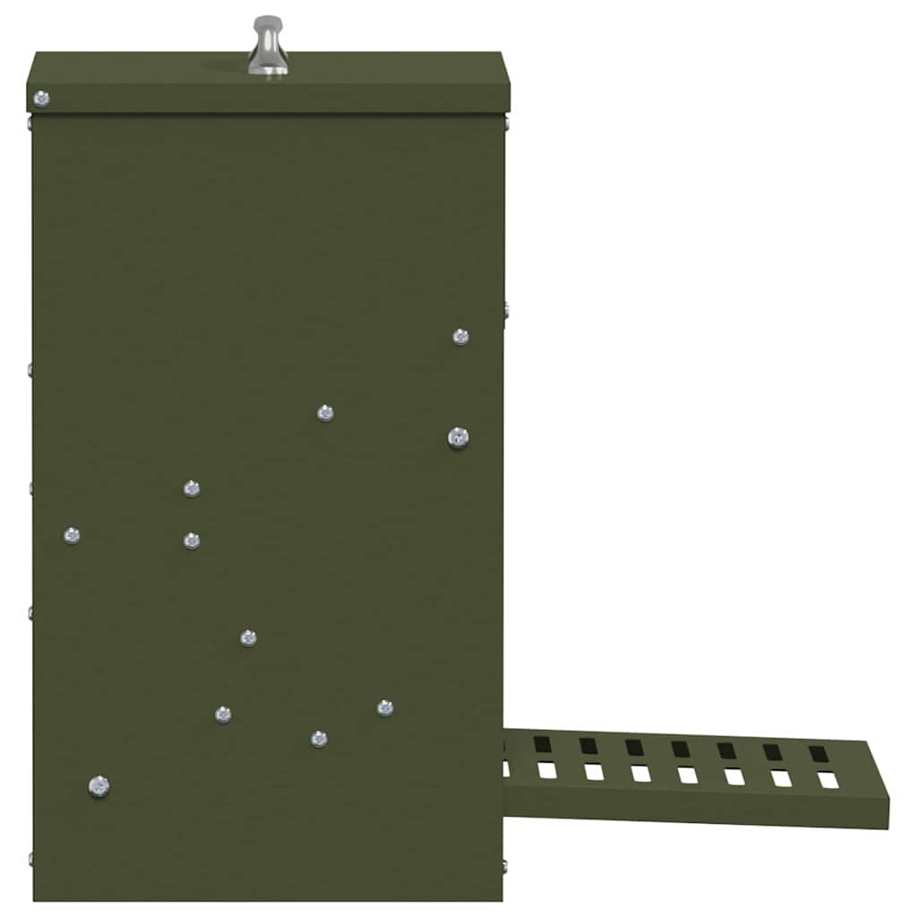 Hühnertretfeeder Schwarz 25 x 42 x 40 cm Kaltgewalzter Stahl