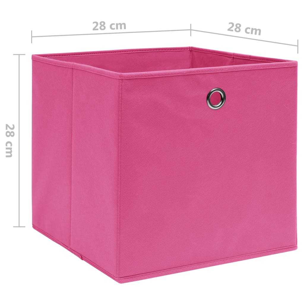 Aufbewahrungsboxen mit Deckeln 10 Stk. 28x28x28 cm Schwarz