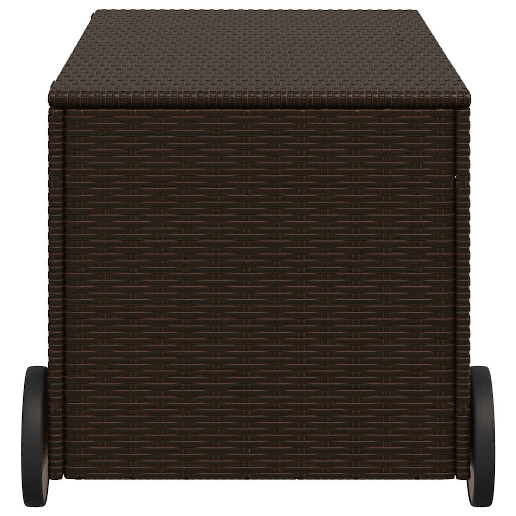 Gartentruhe Schwarz 283L Poly Rattan