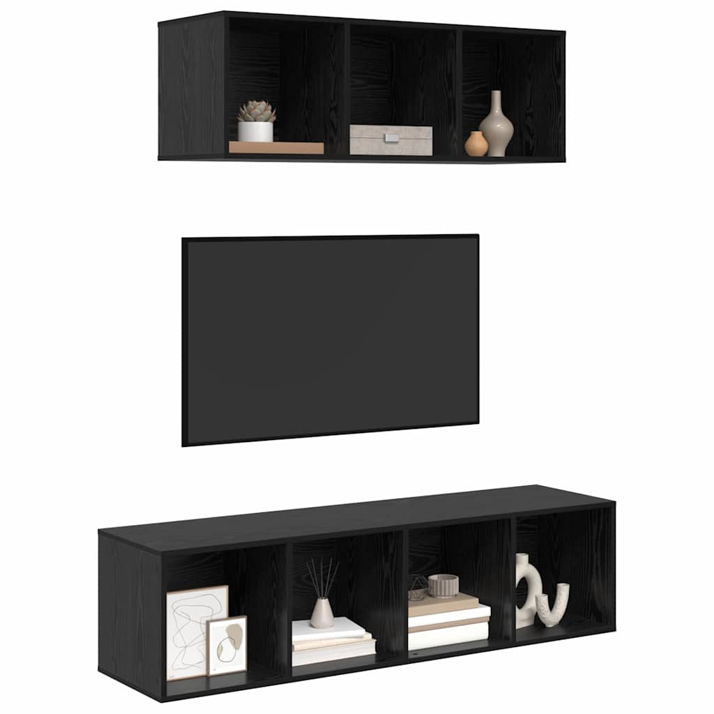 2-tlg. TV-Schrank-Set Weiß Holzwerkstoff