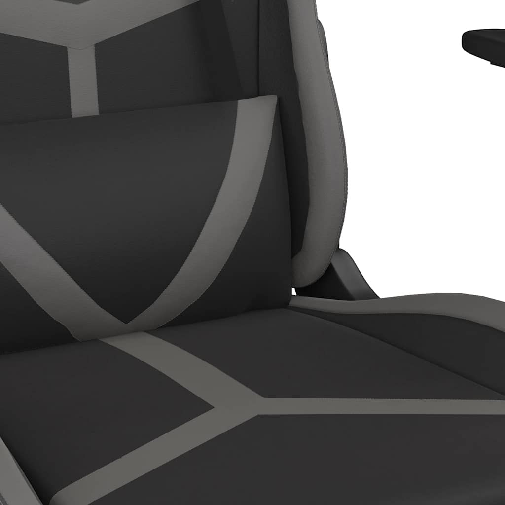 Gaming-Stuhl mit Massagefunktion Schwarz und Grün Kunstleder