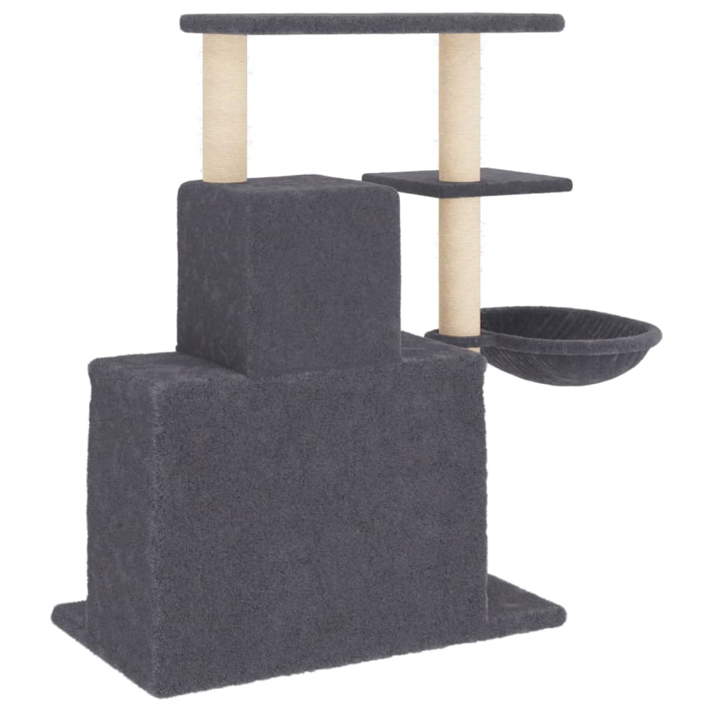Kratzbaum mit Sisal-Kratzsäulen Creme 83 cm