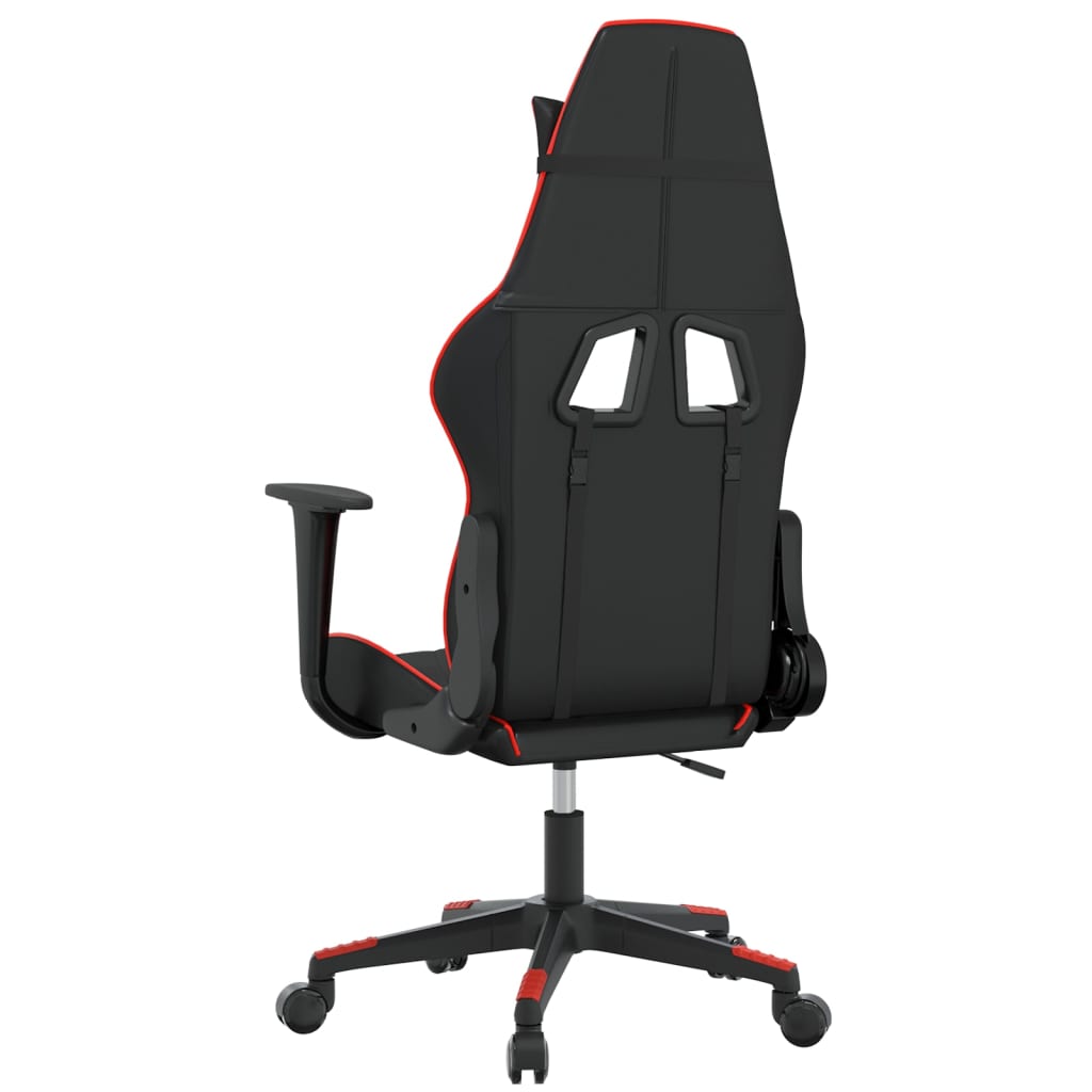 Gaming-Stuhl mit Massagefunktion Schwarz und Blau Kunstleder