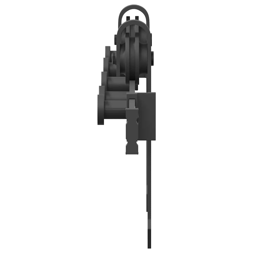 Schiebetürbeschlag-Set 152,5 cm Stahl Schwarz