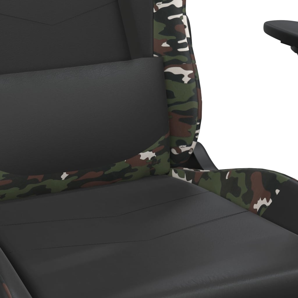 Gaming-Stuhl mit Massagefunktion Schwarz und Rot Kunstleder