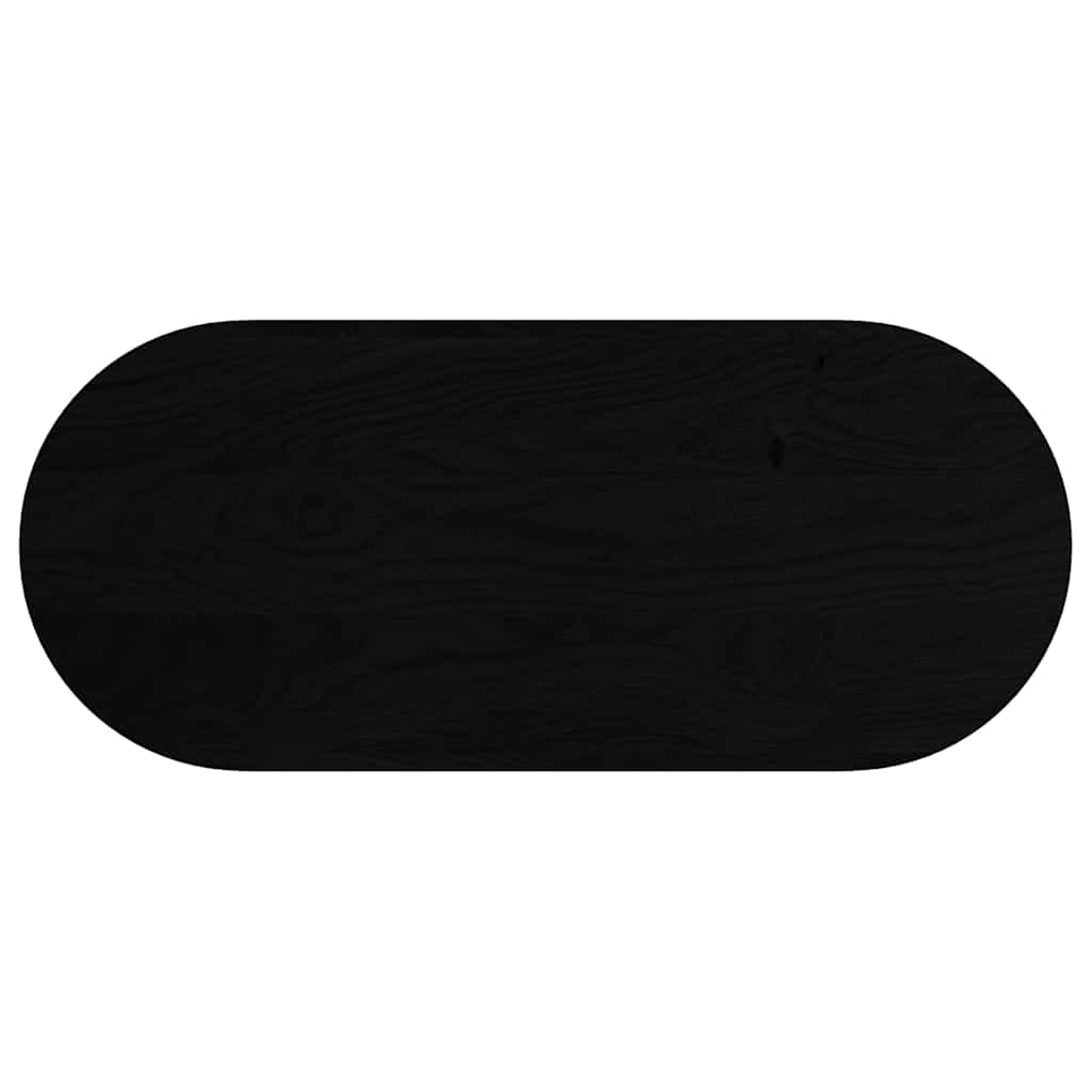 Tischplatte 80x40x2 cm Massivholz Eiche Oval