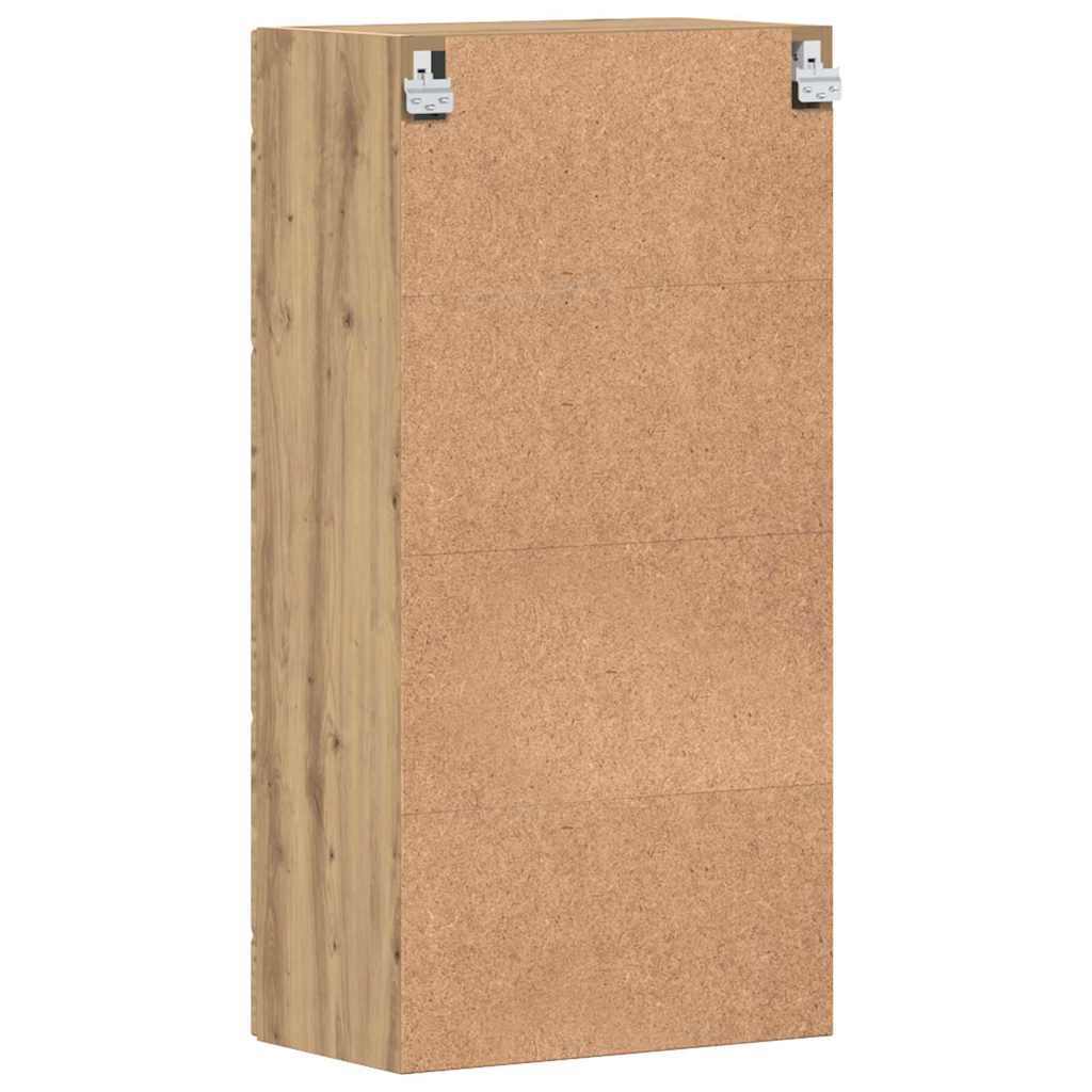 Highboard mit Regal FLORIN Weiß 60 x 35 x 182 cm Holzwerkstoff