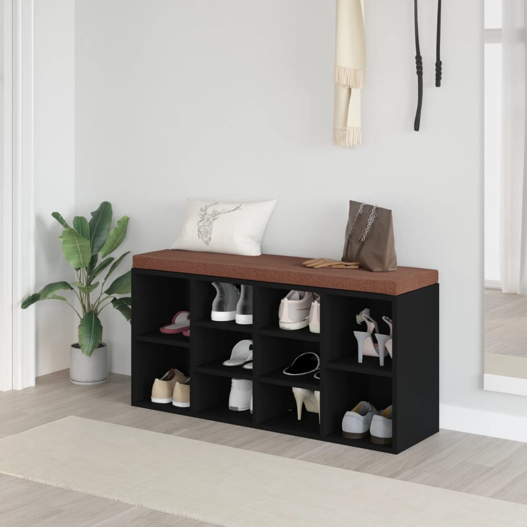 Schuhschrank Schuhbank Sitzbank 10 Fächer weiß