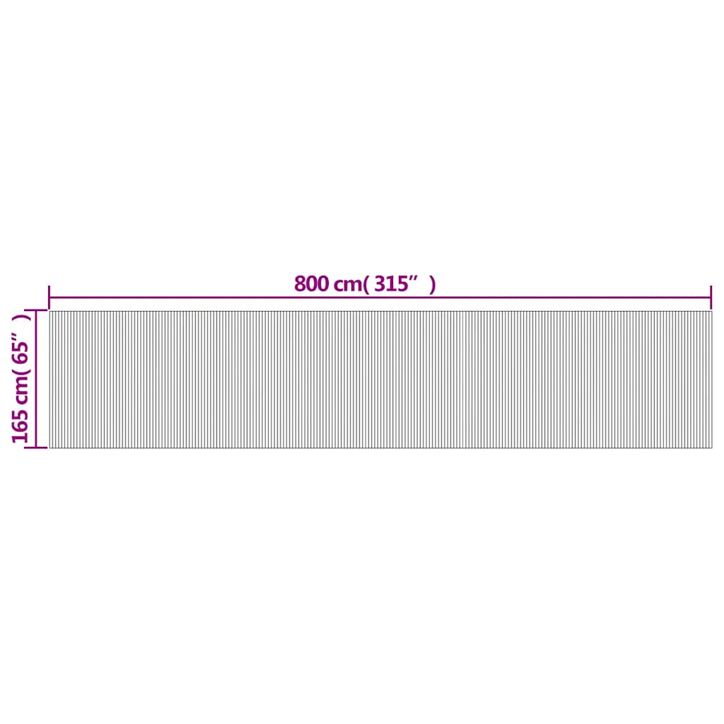 Raumteiler Bambus Natur Breite 250 cm Höhe 165 cm
