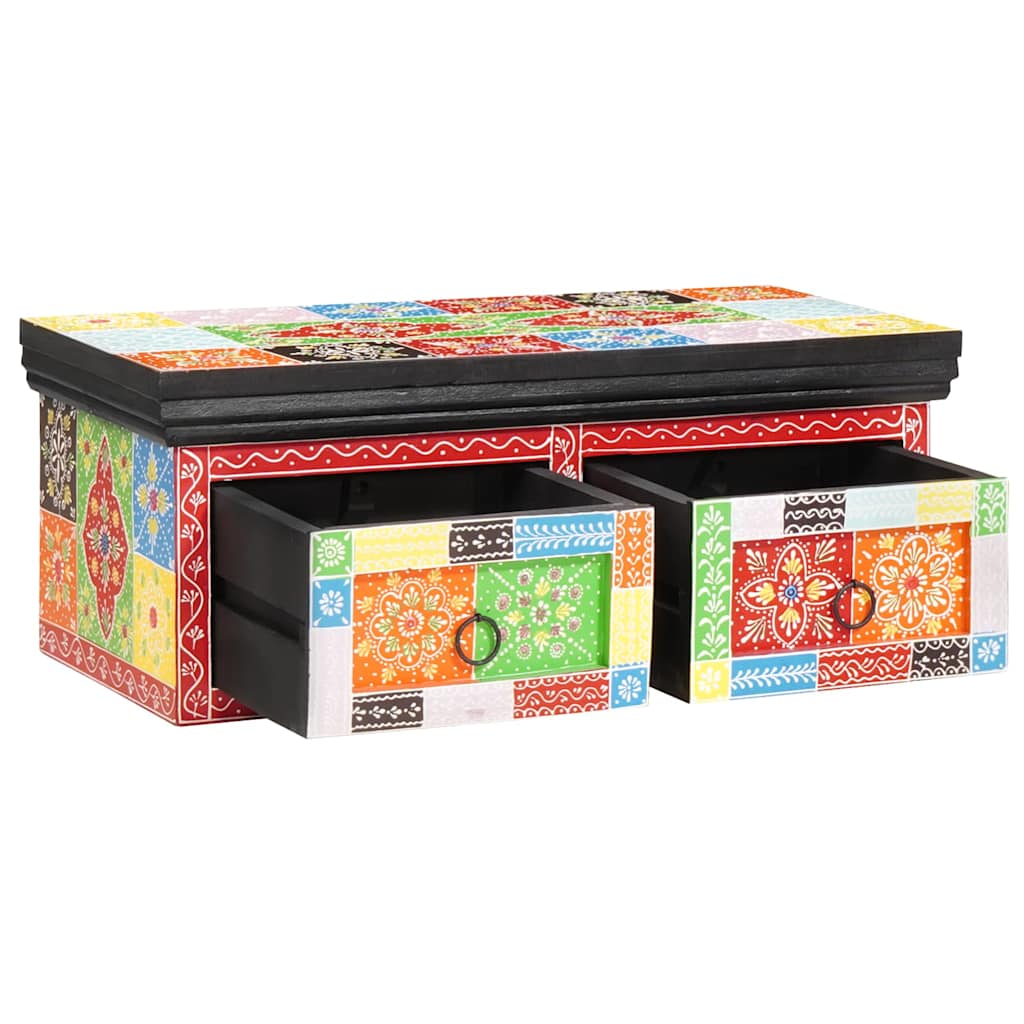 TV-Schränk Mehrfarbig 100 x 30 x 24 cm Massivholz Mango