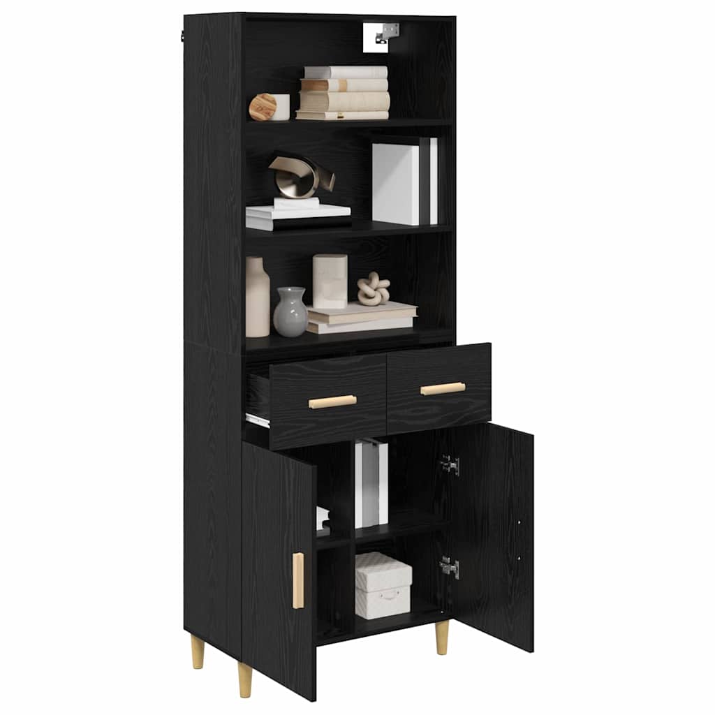 Highboard Altholz 69,5 x 32,5 x 180 cm Holzwerkstoff