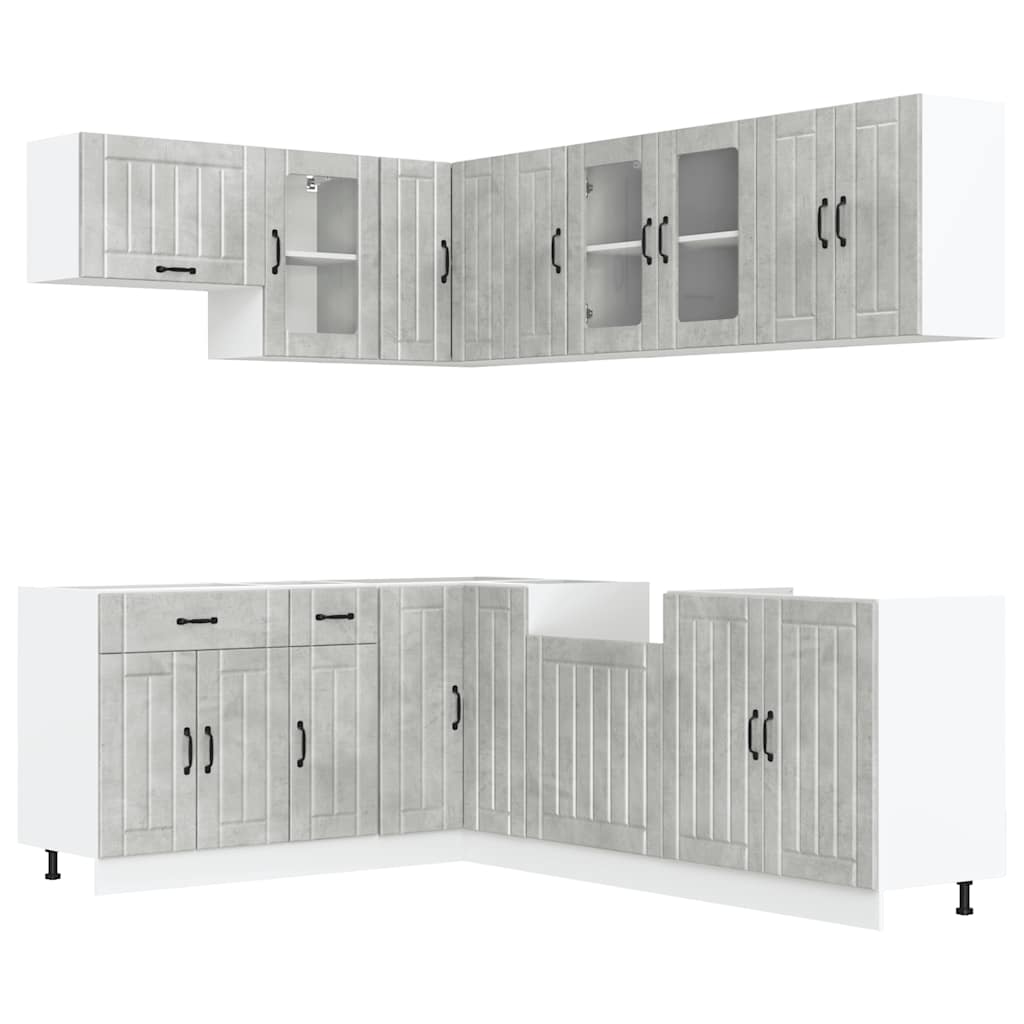 11-tlg. Küchenschrank-Set Lucca Weiß Holzwerkstoff