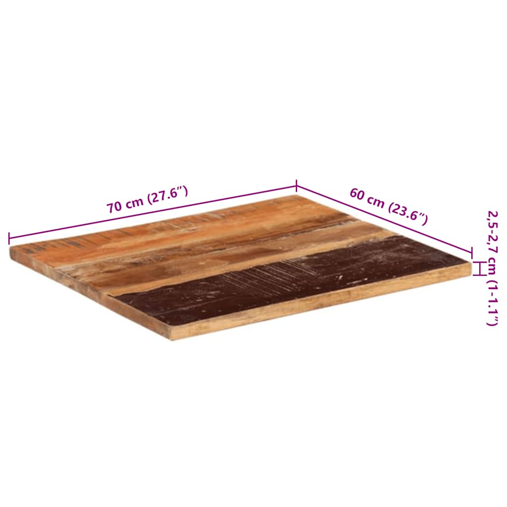 Tischplatte Massivholz Akazie 15-16 mm 60x80 cm