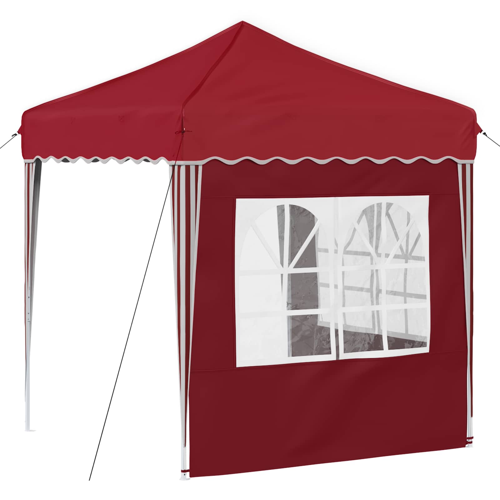 Pop-up Partyzelt 195 x 195 x 245 cm Creme Oxford-Stoff