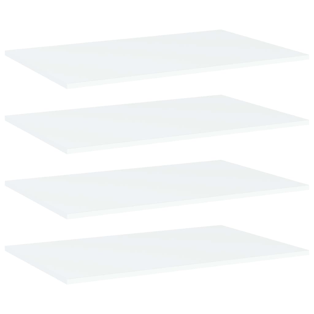 Bücherregal-Bretter 4 Stk. Weiß 40x10x1,5 cm Holzwerkstoff