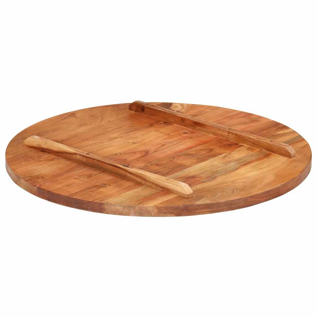 Tischplatte Massivholz Akazie Rund 15-16 mm 40 cm