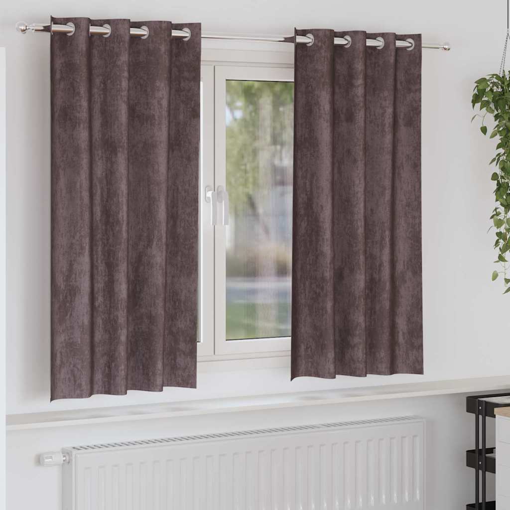 Samtvorhänge mit Vorhängen 2 pcs Weinrot 140 x 140 cm Samt