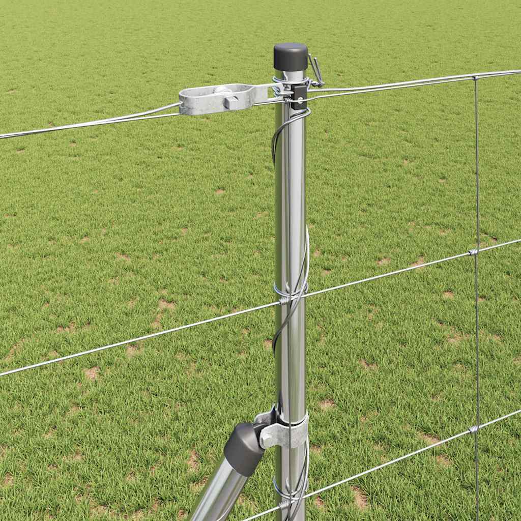 Ground Fix Geschweißter Drahtzaun 25 x 0,8 m Silber Netz