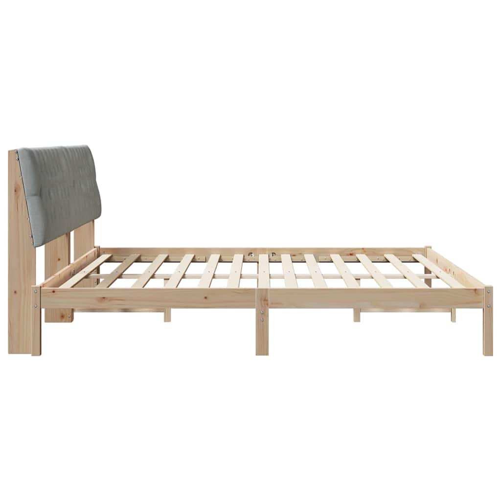 Bettgestell mit gepolstertem Kopfteil Braun 200 x 200 cm