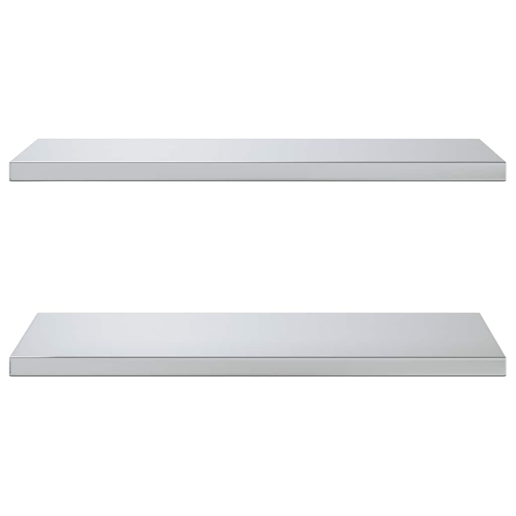 Wandregale 2 Stk. 100x40 cm Silbern Edelstahl