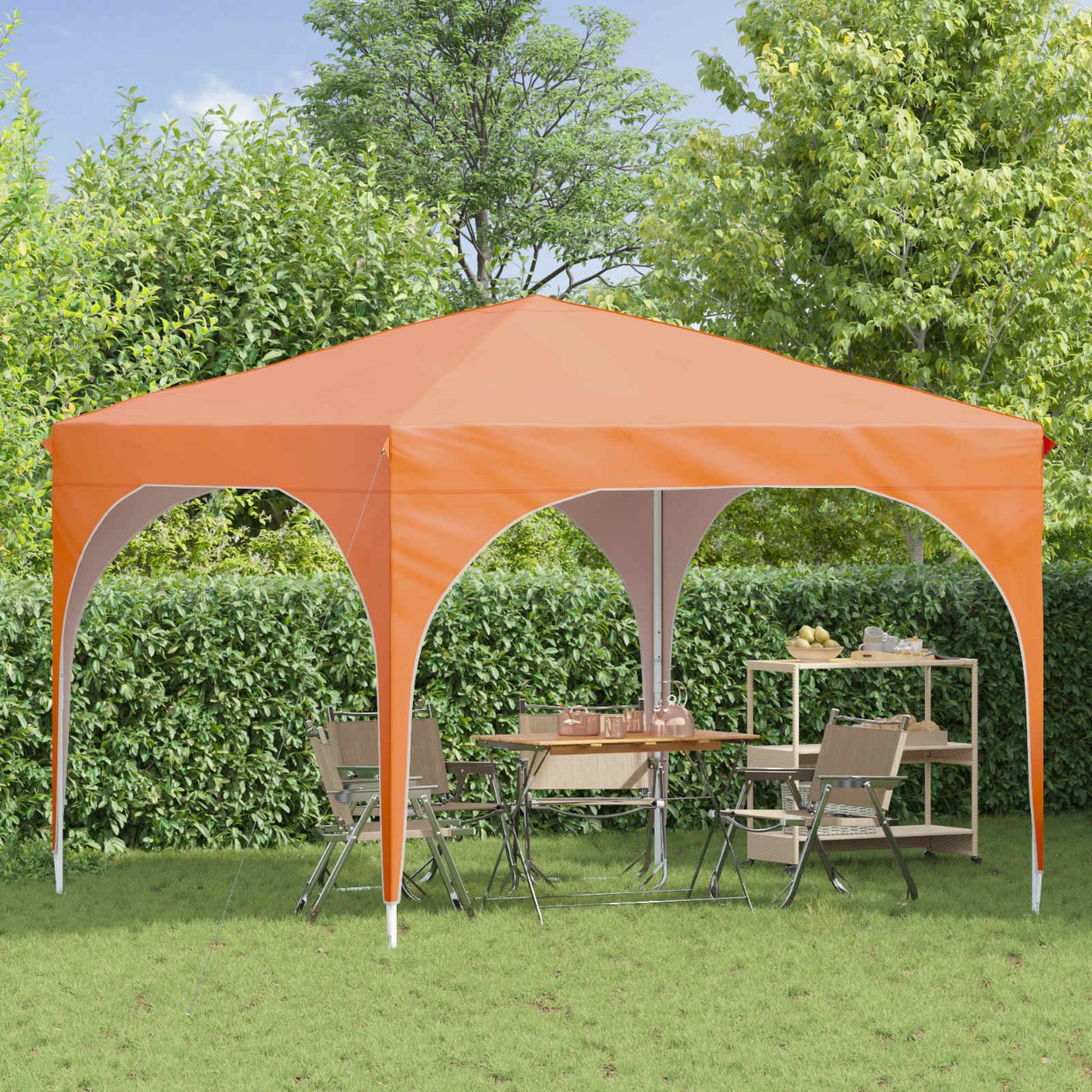 Pop-up Partyzelt 290 x 290 x 245 cm Creme