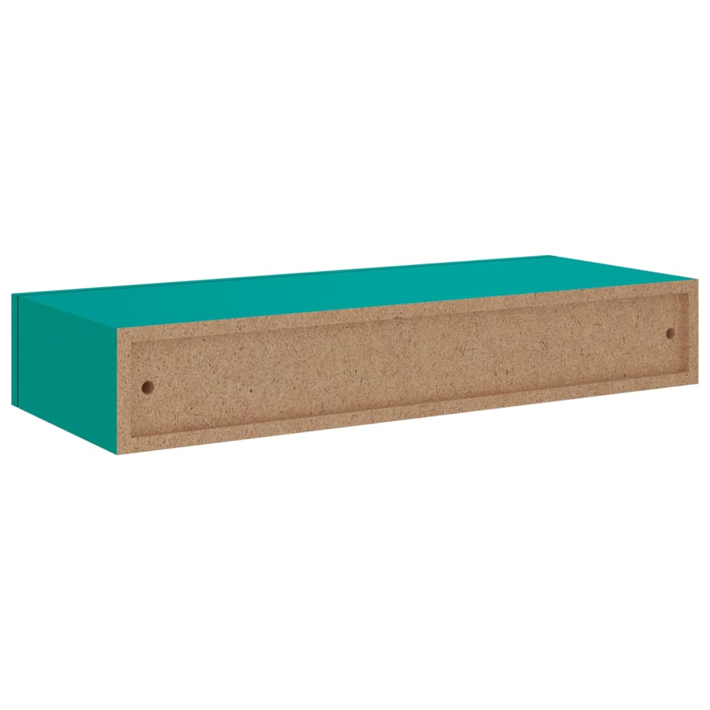 Wandregal mit Schublade Weiß 40x23,5x10 cm MDF