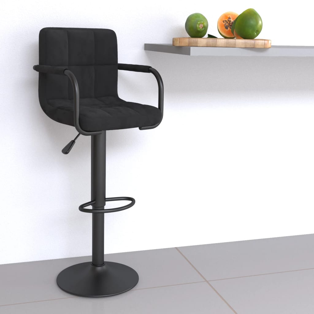 Barhocker 2 Stk. Blau Samt